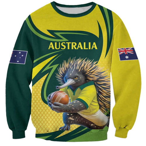 Australian Echidna Cricket Custom Sweatshirt Aussie National Color