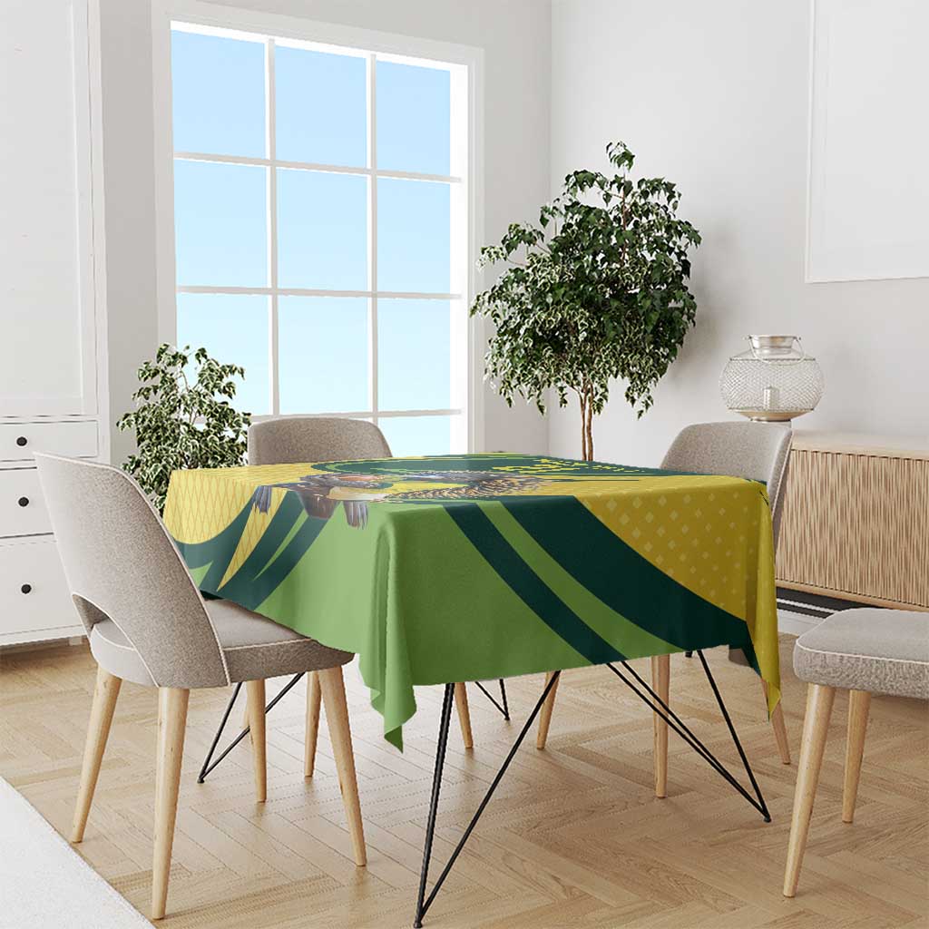 Australian Echidna Cricket Custom Tablecloth Aussie National Color