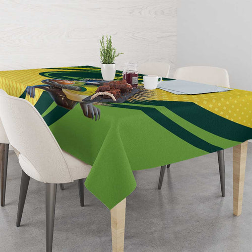 Australian Echidna Cricket Custom Tablecloth Aussie National Color