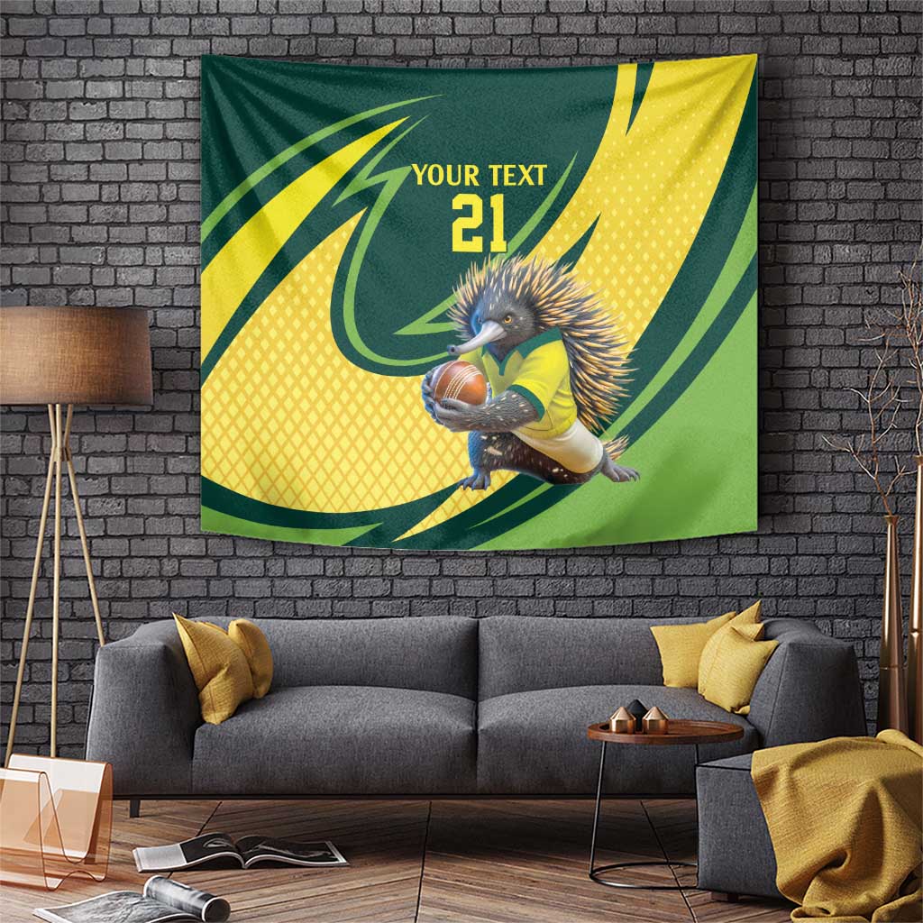 Australian Echidna Cricket Custom Tapestry Aussie National Color