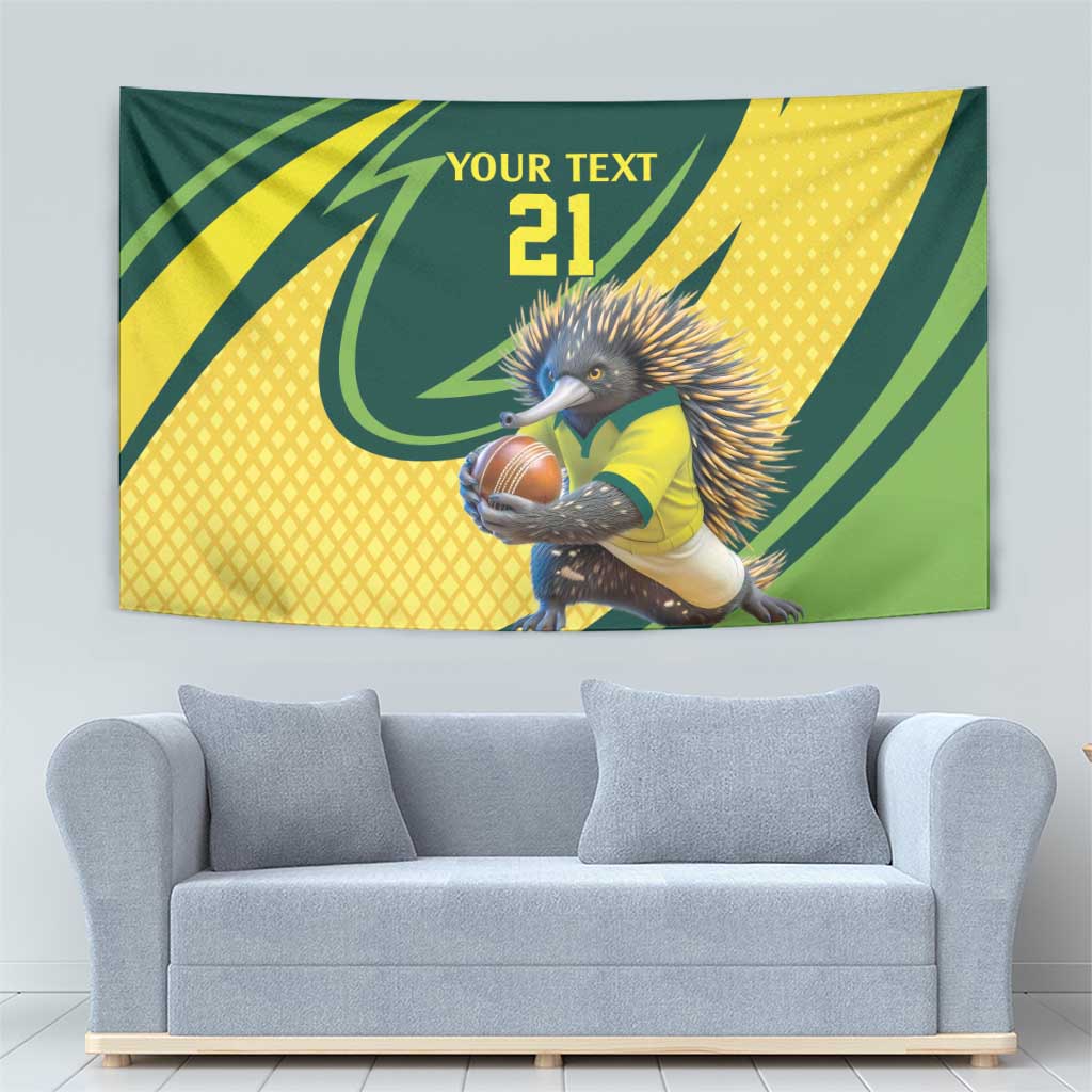 Australian Echidna Cricket Custom Tapestry Aussie National Color