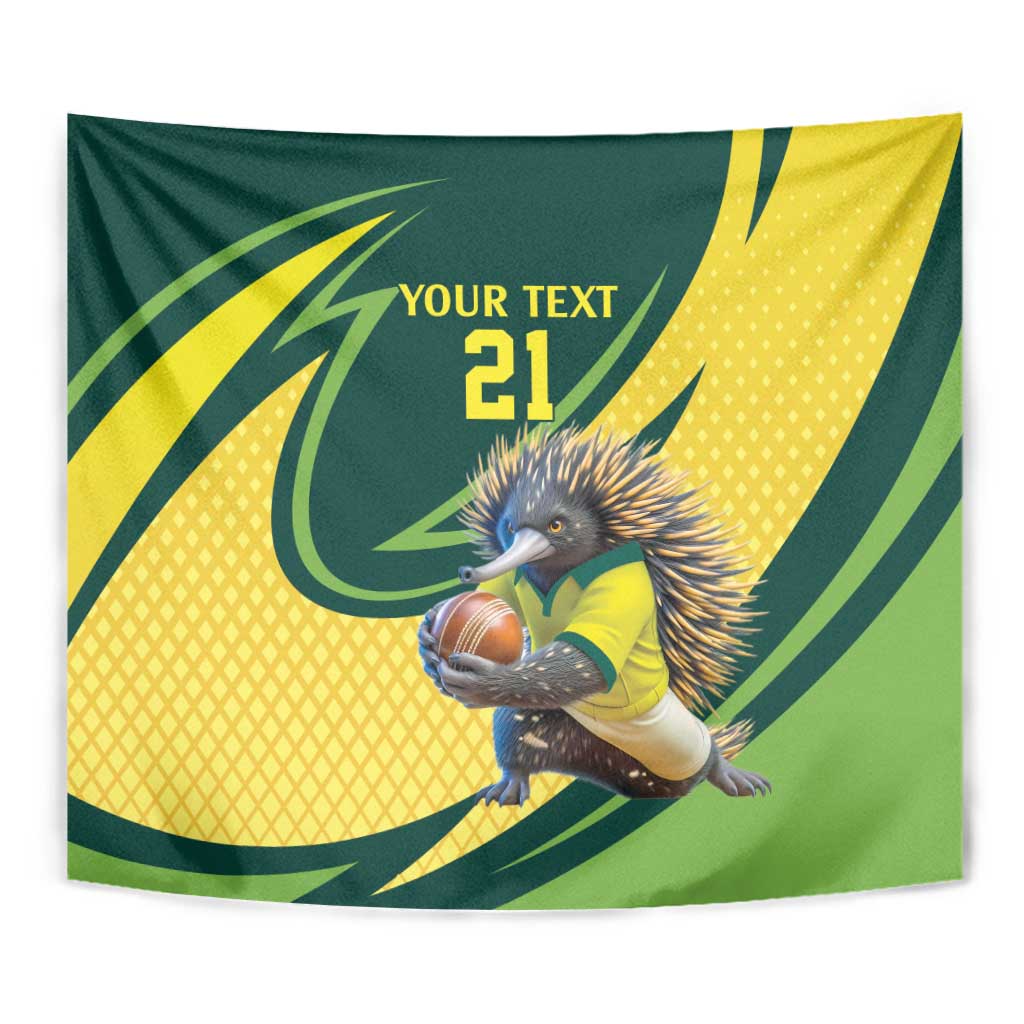 Australian Echidna Cricket Custom Tapestry Aussie National Color