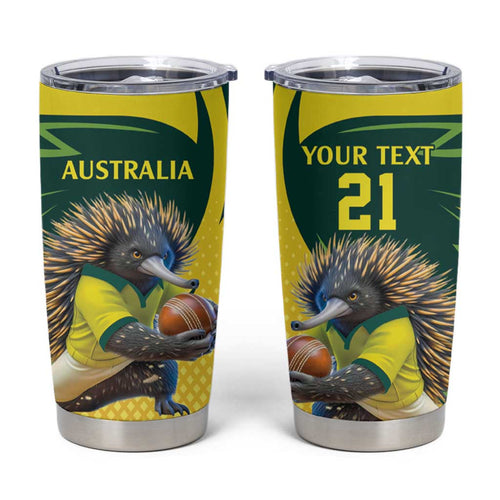 Australian Echidna Cricket Custom Tumbler Cup Aussie National Color