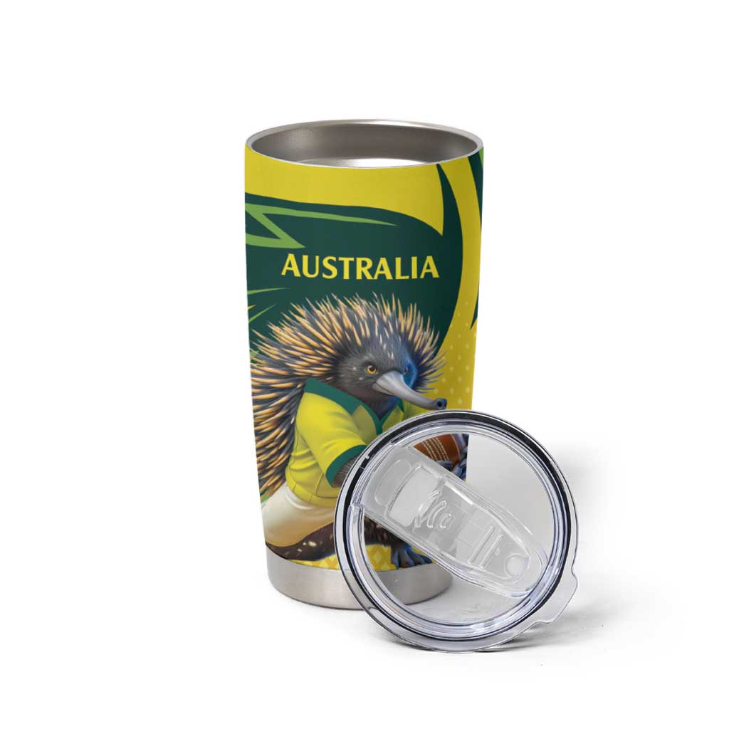 Australian Echidna Cricket Custom Tumbler Cup Aussie National Color