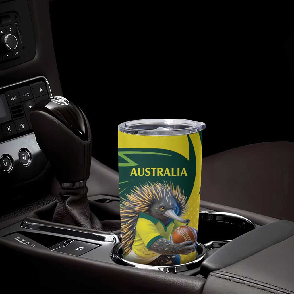 Australian Echidna Cricket Custom Tumbler Cup Aussie National Color