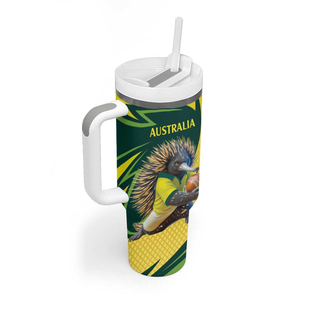 Australian Echidna Cricket Custom Tumbler With Handle Aussie National Color