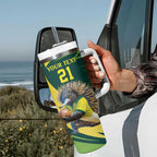 Australian Echidna Cricket Custom Tumbler With Handle Aussie National Color