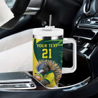 Australian Echidna Cricket Custom Tumbler With Handle Aussie National Color