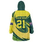 Australian Echidna Cricket Custom Wearable Blanket Hoodie Aussie National Color