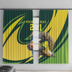 Australian Echidna Cricket Custom Window Curtain Aussie National Color