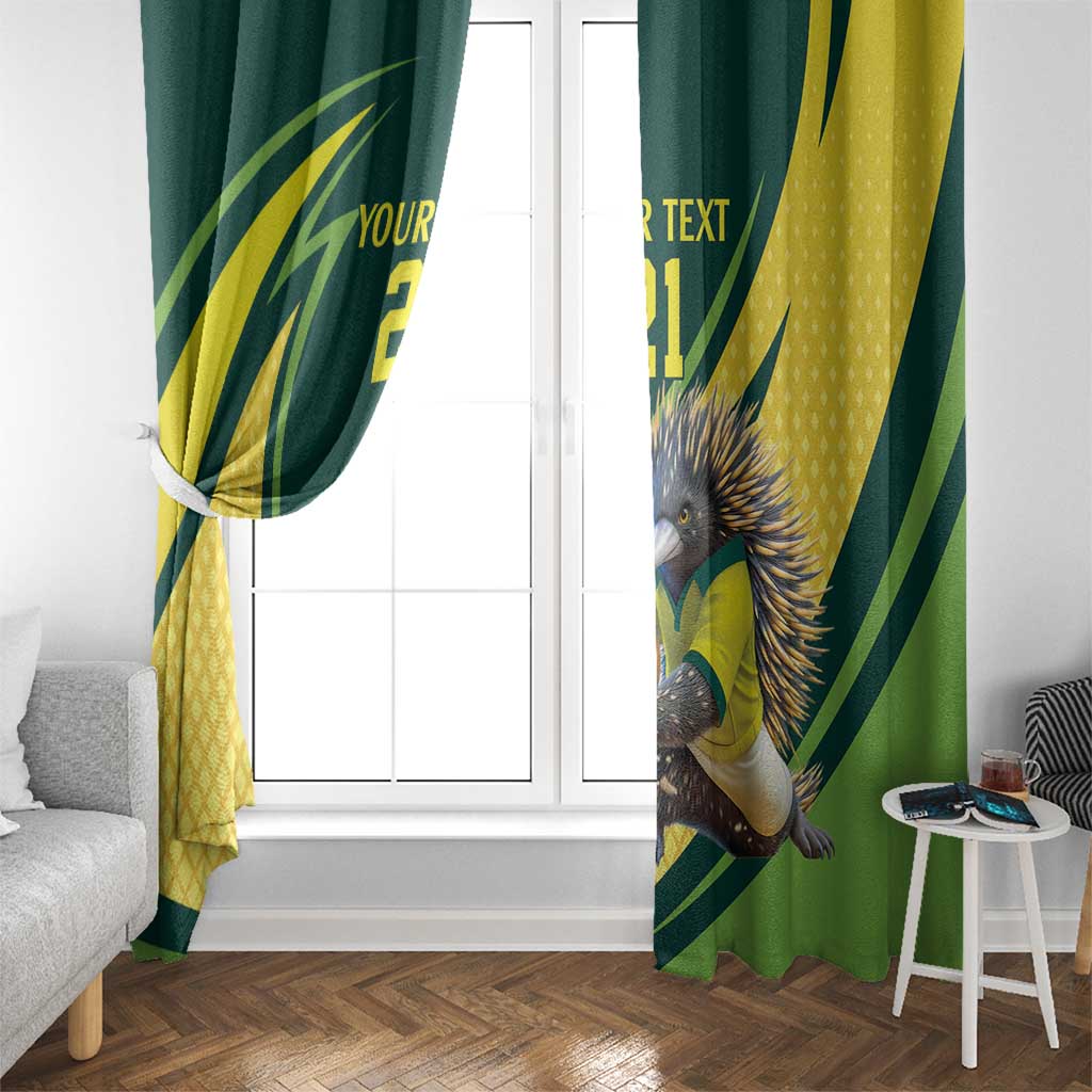 Australian Echidna Cricket Custom Window Curtain Aussie National Color