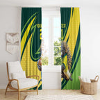 Australian Echidna Cricket Custom Window Curtain Aussie National Color