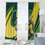 Australian Echidna Cricket Custom Window Curtain Aussie National Color