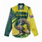 Australian Echidna Cricket Custom Women Casual Shirt Aussie National Color