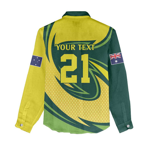 Australian Echidna Cricket Custom Women Casual Shirt Aussie National Color