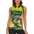 Australian Echidna Cricket Custom Women Sleeveless Polo Shirt Aussie National Color