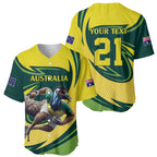 Australian Emu Cricket Custom Baseball Jersey Aussie National Color