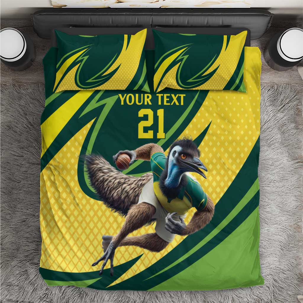 Australian Emu Cricket Custom Bedding Set Aussie National Color