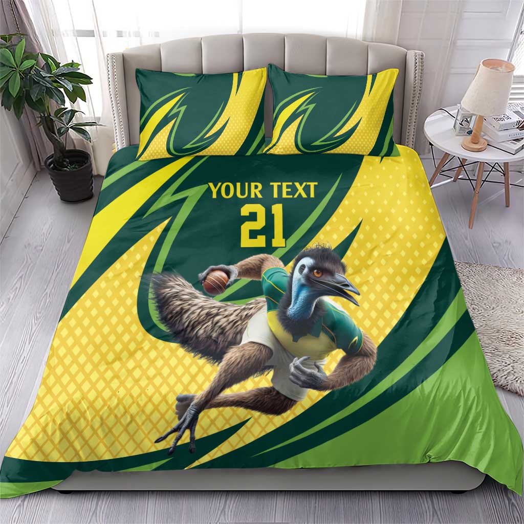 Australian Emu Cricket Custom Bedding Set Aussie National Color