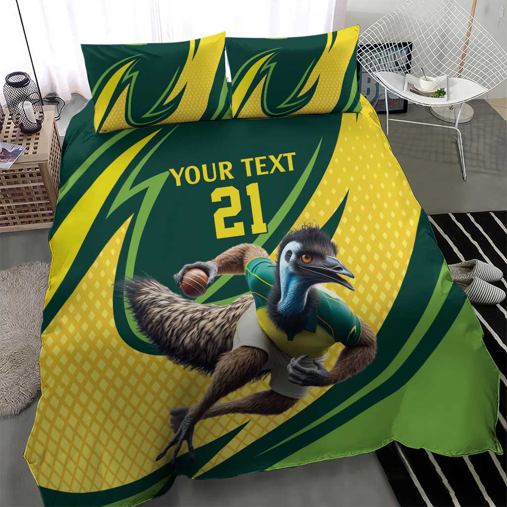 Australian Emu Cricket Custom Bedding Set Aussie National Color