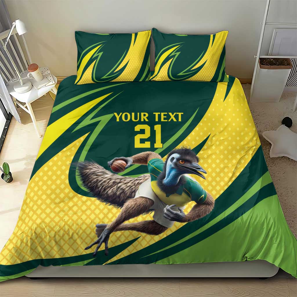 Australian Emu Cricket Custom Bedding Set Aussie National Color