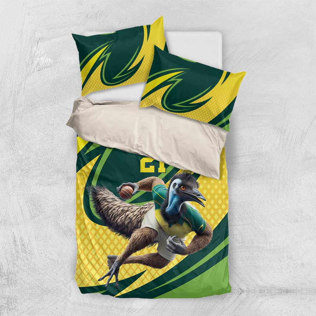 Australian Emu Cricket Custom Bedding Set Aussie National Color