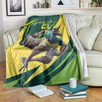 Australian Emu Cricket Custom Blanket Aussie National Color