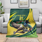 Australian Emu Cricket Custom Blanket Aussie National Color