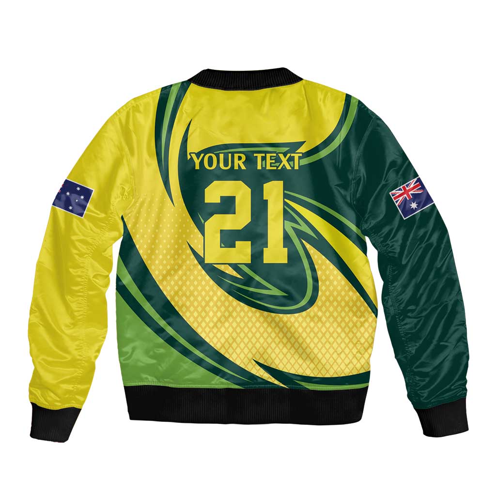 Australian Emu Cricket Custom Bomber Jacket Aussie National Color