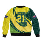 Australian Emu Cricket Custom Bomber Jacket Aussie National Color