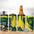 Australian Emu Cricket Custom 4 in 1 Can Cooler Tumbler Aussie National Color