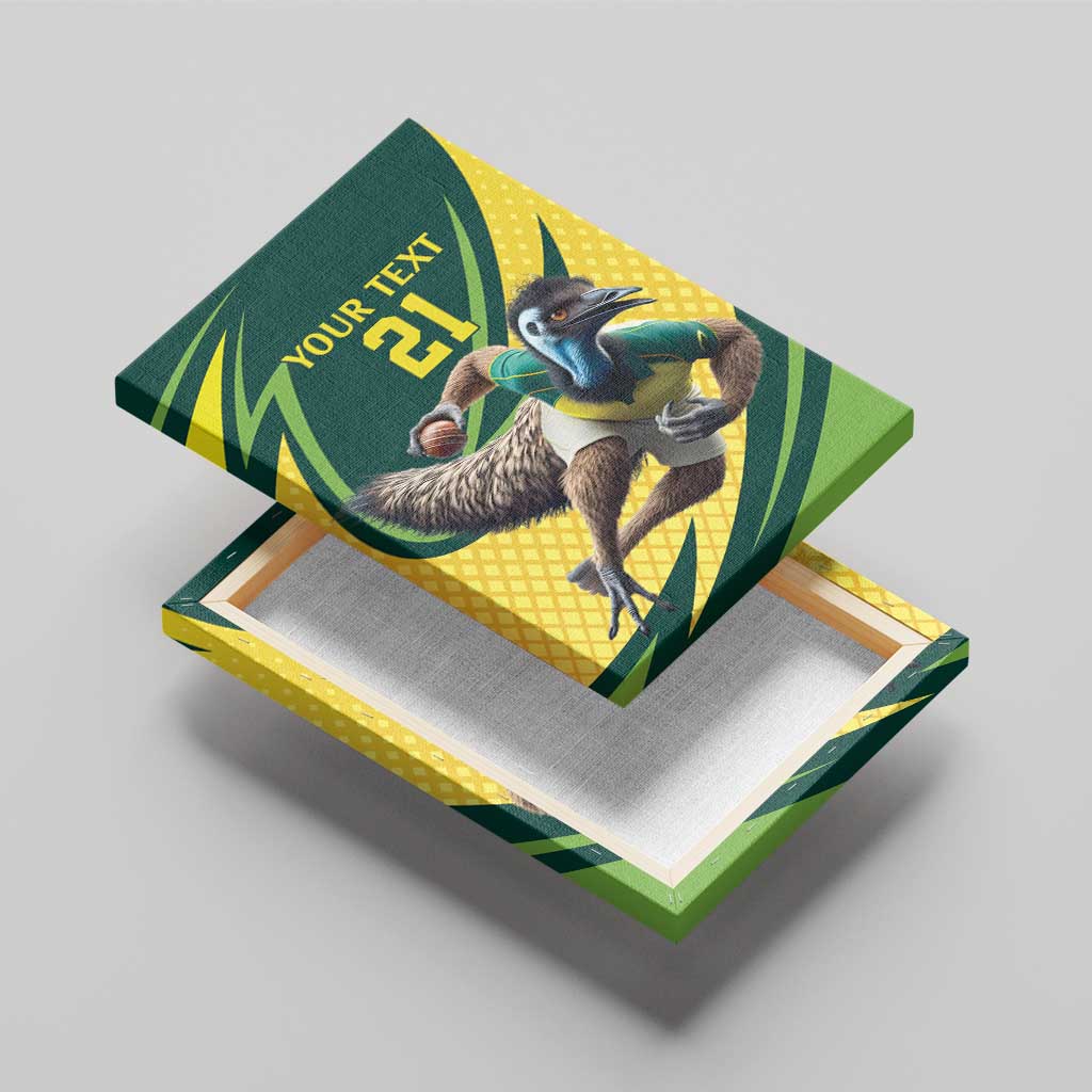 Australian Emu Cricket Custom Canvas Wall Art Aussie National Color