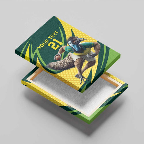 Australian Emu Cricket Custom Canvas Wall Art Aussie National Color
