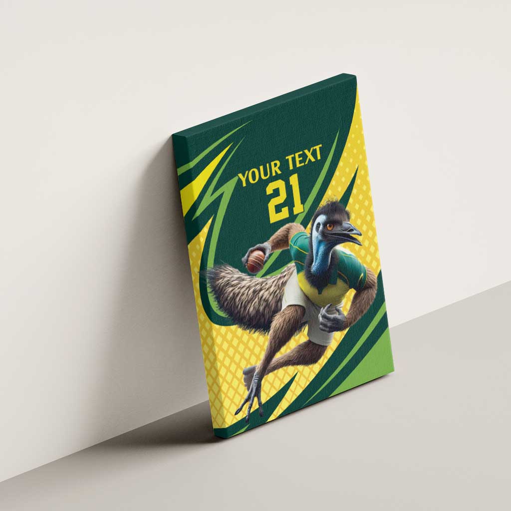 Australian Emu Cricket Custom Canvas Wall Art Aussie National Color