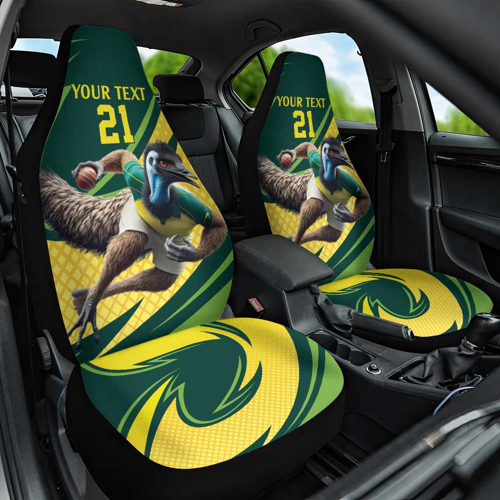Australian Emu Cricket Custom Car Seat Cover Aussie National Color