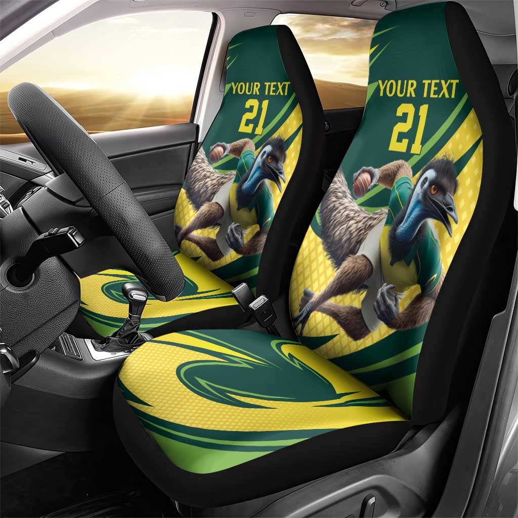 Australian Emu Cricket Custom Car Seat Cover Aussie National Color