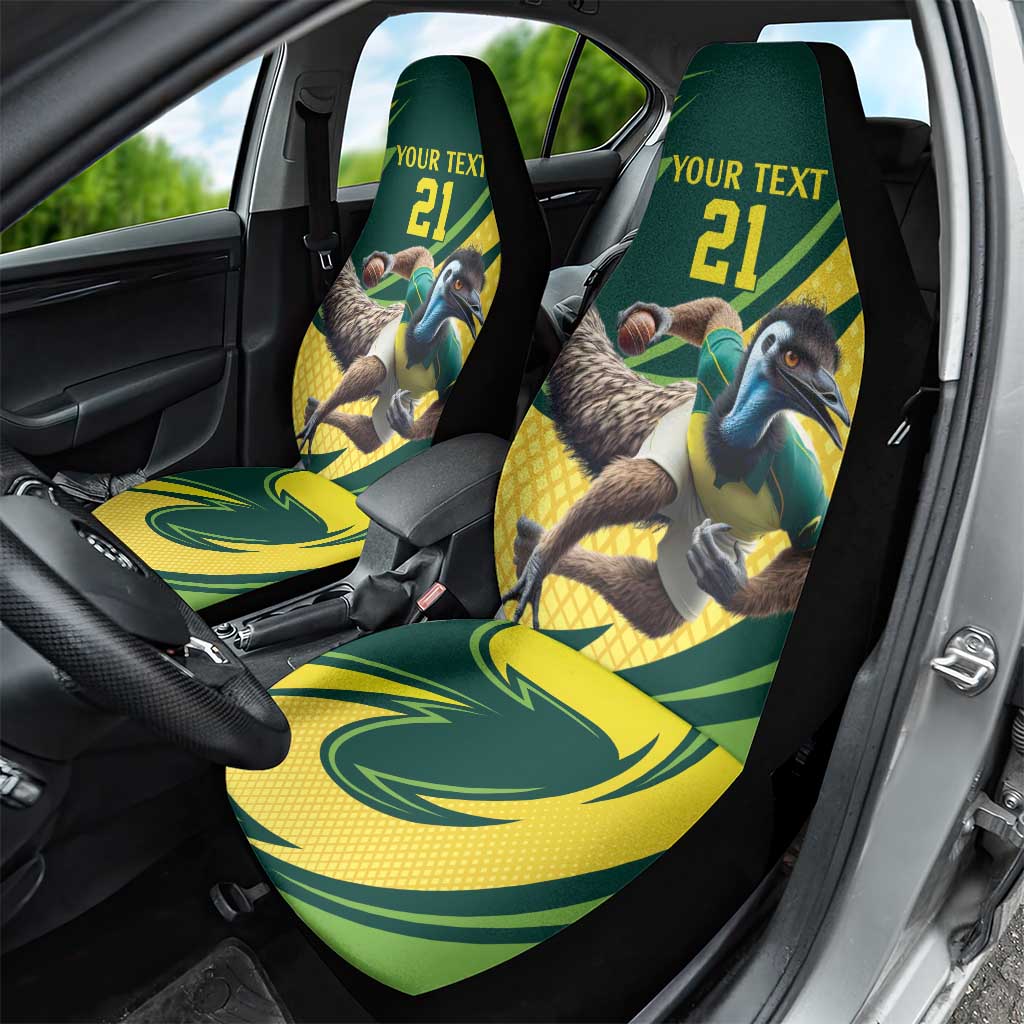 Australian Emu Cricket Custom Car Seat Cover Aussie National Color