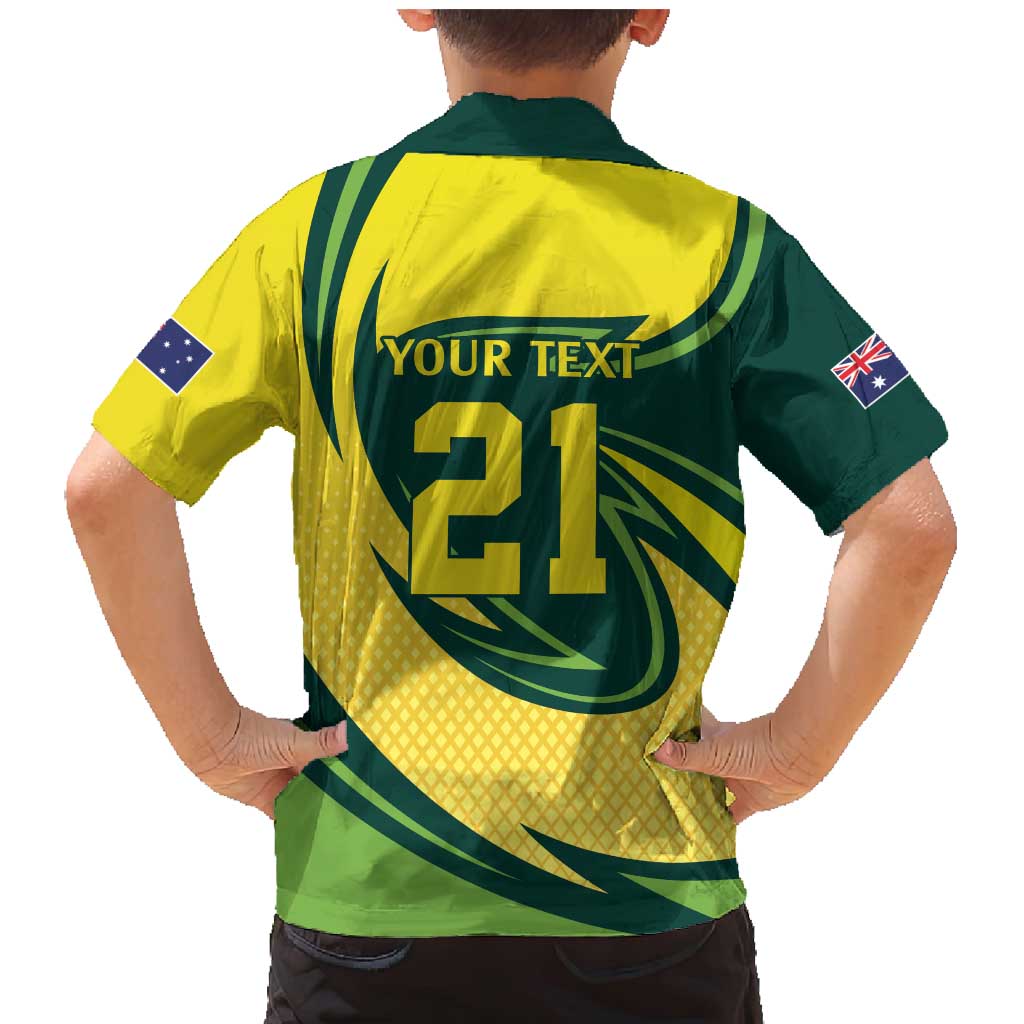 Australian Emu Cricket Custom Family Matching Mermaid Dress and Hawaiian Shirt Aussie National Color
