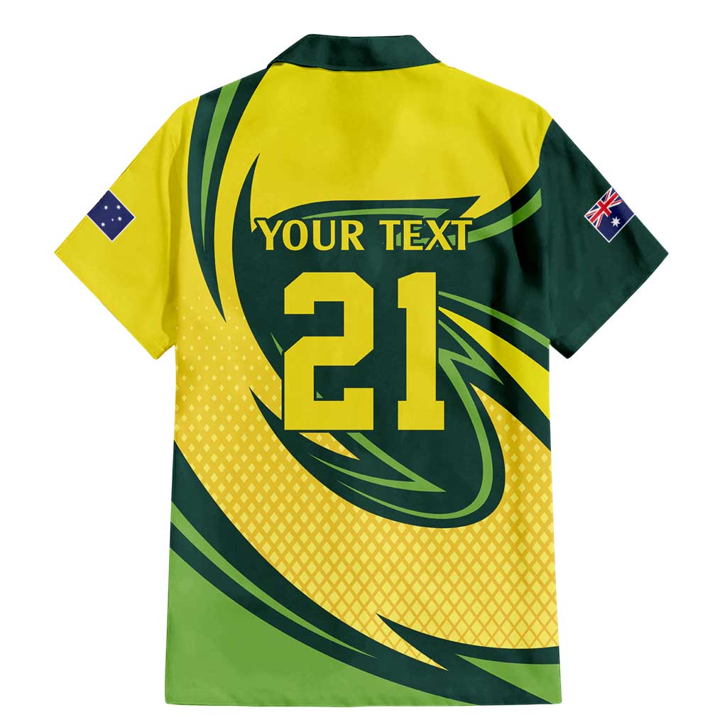 Australian Emu Cricket Custom Family Matching Mermaid Dress and Hawaiian Shirt Aussie National Color