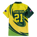 Australian Emu Cricket Custom Family Matching Mermaid Dress and Hawaiian Shirt Aussie National Color