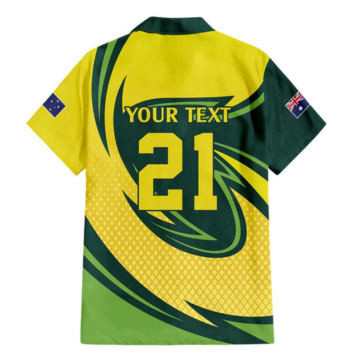 Australian Emu Cricket Custom Family Matching Mermaid Dress and Hawaiian Shirt Aussie National Color
