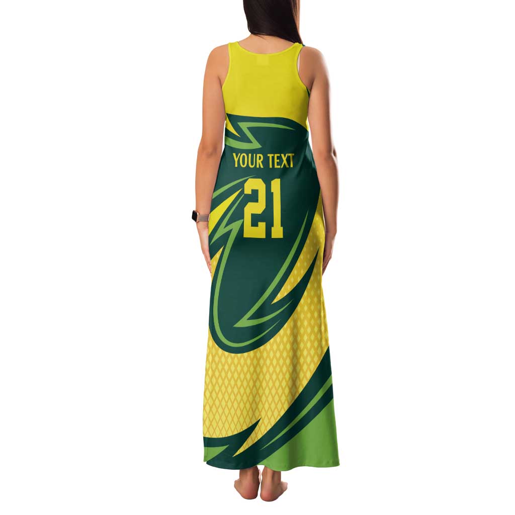Australian Emu Cricket Custom Family Matching Tank Maxi Dress and Hawaiian Shirt Aussie National Color