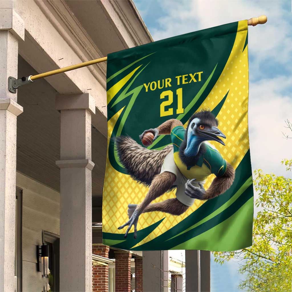Australian Emu Cricket Custom Garden Flag Aussie National Color