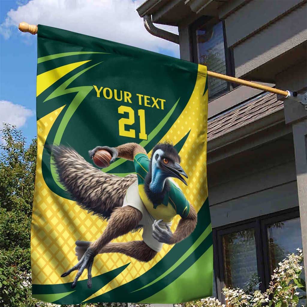 Australian Emu Cricket Custom Garden Flag Aussie National Color