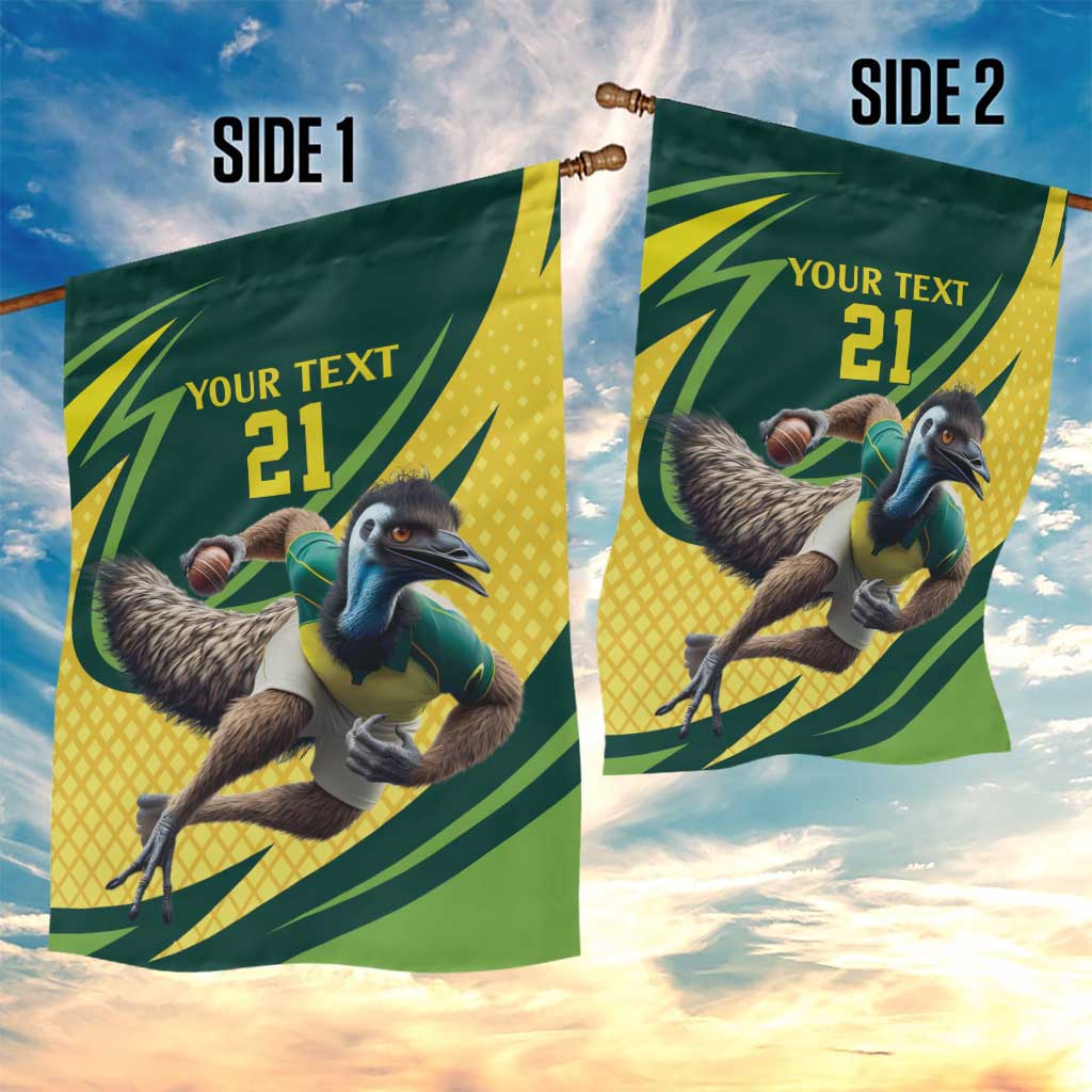 Australian Emu Cricket Custom Garden Flag Aussie National Color