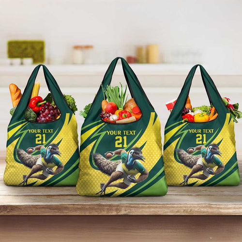 Australian Emu Cricket Custom Grocery Bag Aussie National Color