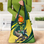 Australian Emu Cricket Custom Grocery Bag Aussie National Color