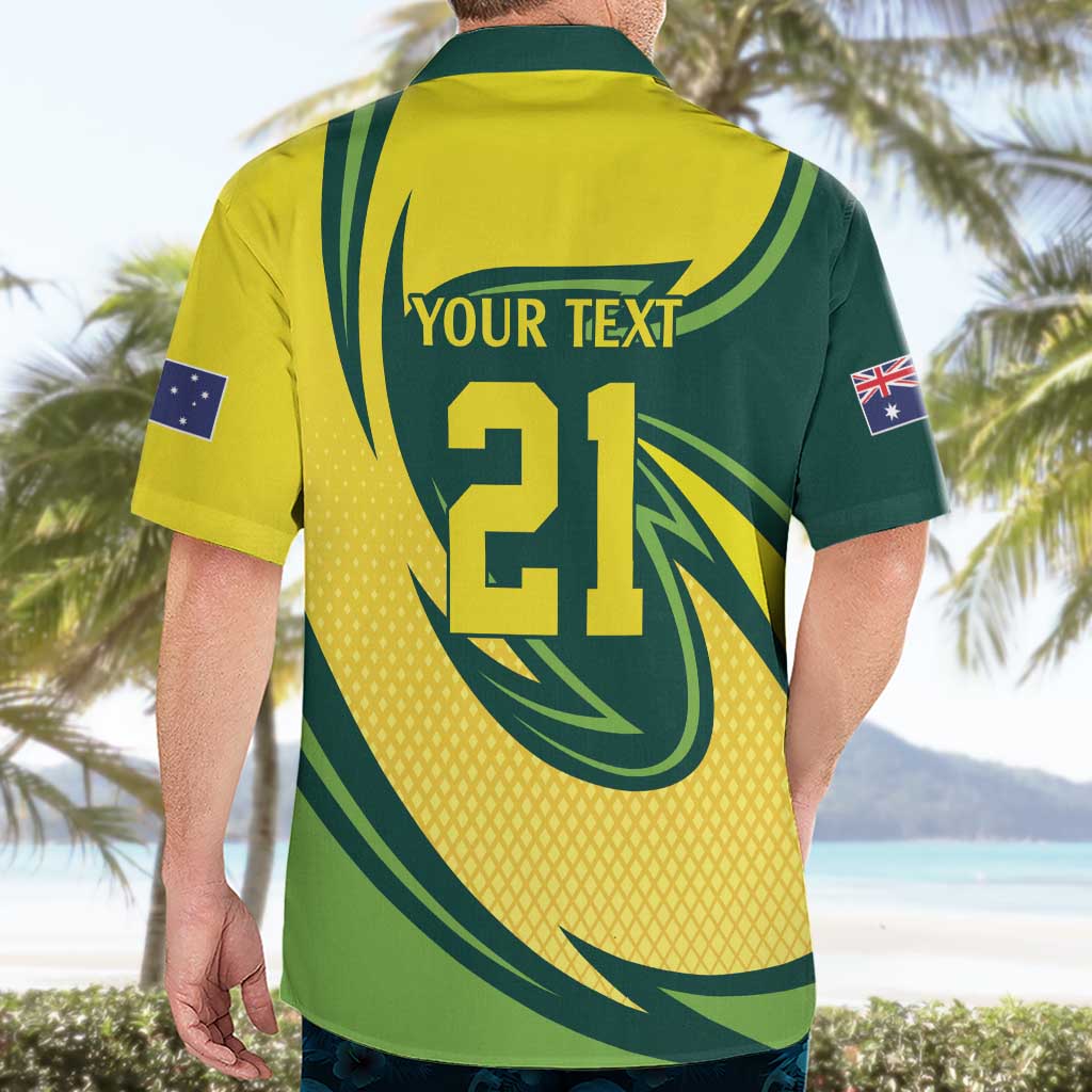 Australian Emu Cricket Custom Hawaiian Shirt Aussie National Color