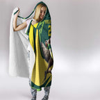 Australian Emu Cricket Custom Hooded Blanket Aussie National Color