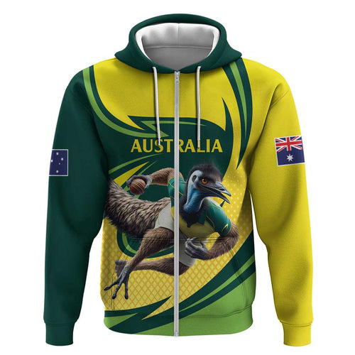 Australian Emu Cricket Custom Hoodie Aussie National Color
